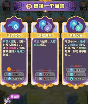 小冰冰斗蛐蛐流派等级与回响激活示意图