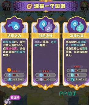 小冰冰斗蛐蛐流派等级与回响激活示意图