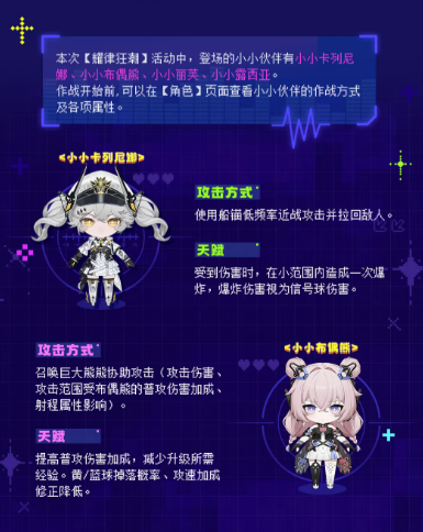 战双帕弥什耀律狂潮四名Q版角色立绘展示