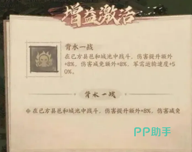 背水一战状态提示界面