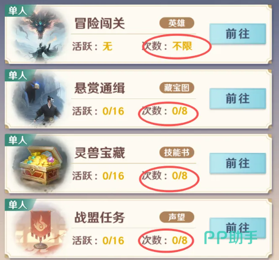 斗破莫欺少年穷日常任务与资源产出说明