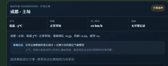 中超赛场环境影响界面截图