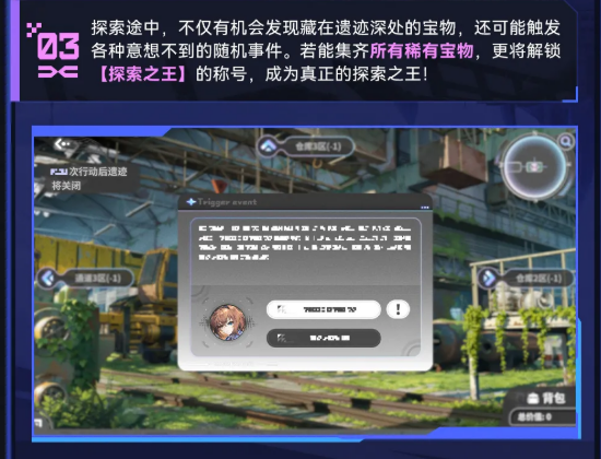 星之翼遗迹中宝物与事件分布示意