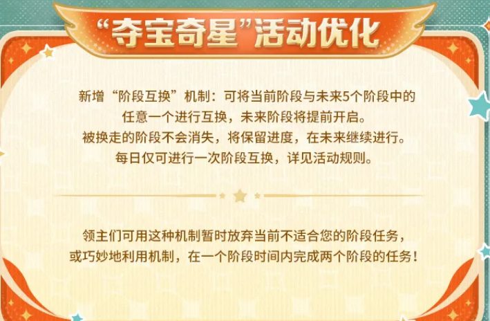 万龙觉醒夺宝奇星阶段互换功能界面