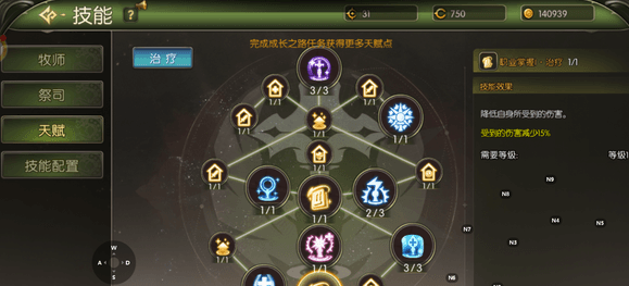 雷神流天赋加点示意图