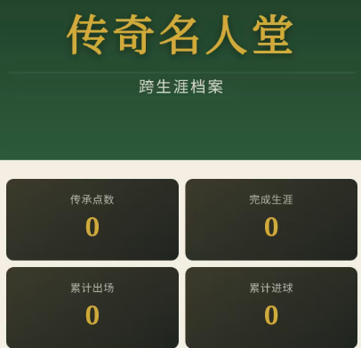 绿茵之路名人堂界面