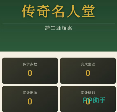 绿茵之路名人堂界面