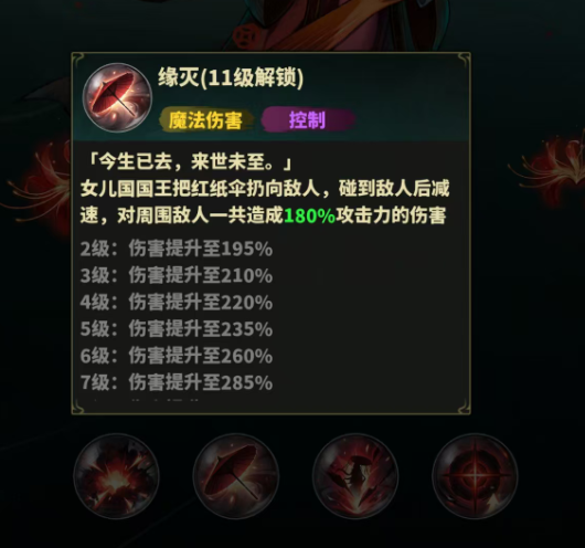 永夜起源缘灭技能释放示意图
