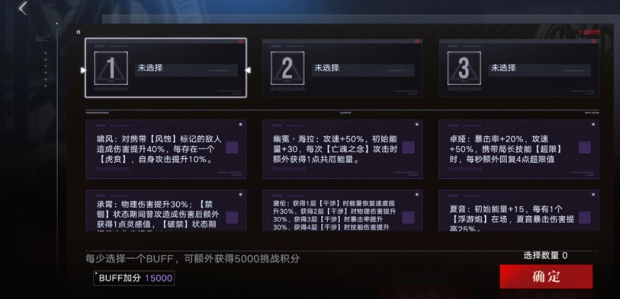 黑渊暗域难度与编队配置示意