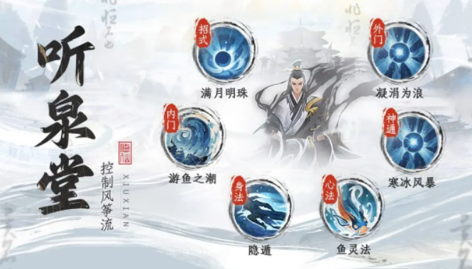 修仙时代手游听泉堂技能展示图