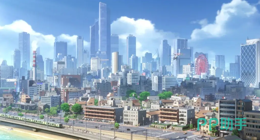 无限大新启市城市鸟瞰图