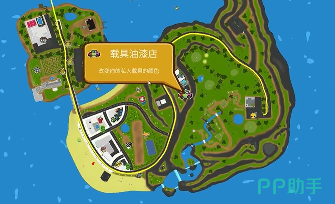 晃晃人生富人岛位置示意图