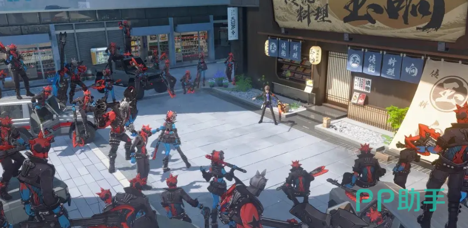 新启市狂悖街区实景与班茜涂鸦元素融合画面