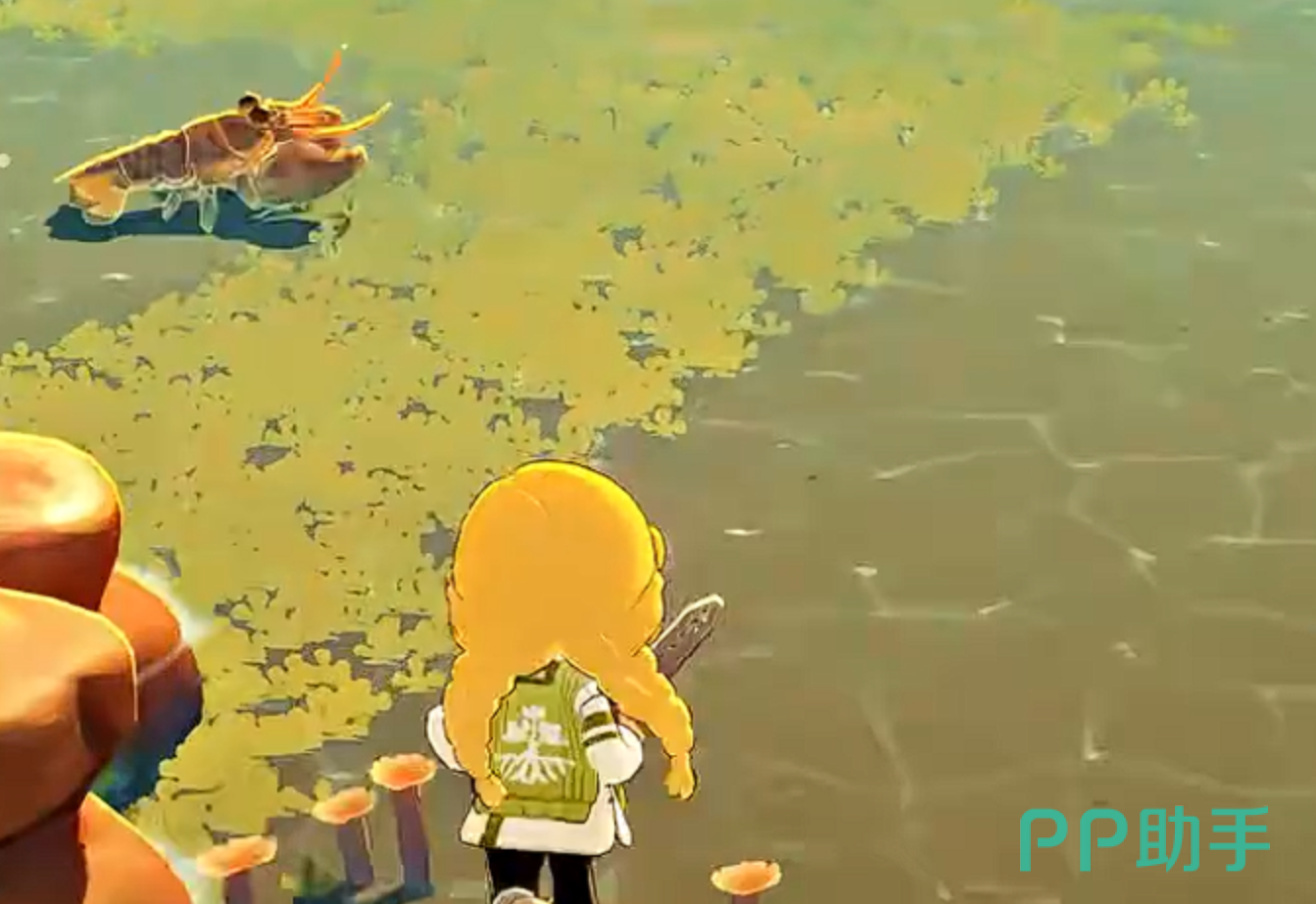 星布谷地木头侠在沙滩上的活动场景