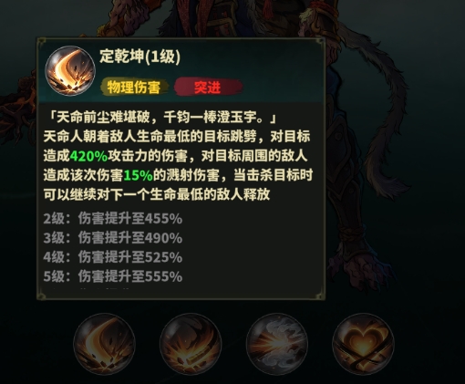 永夜起源天命人身外身技能示意图