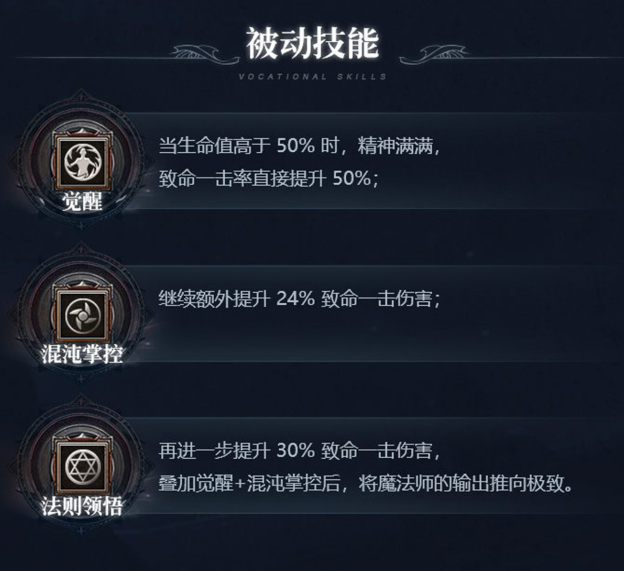 《新月大陆》魔法师被动技能介绍