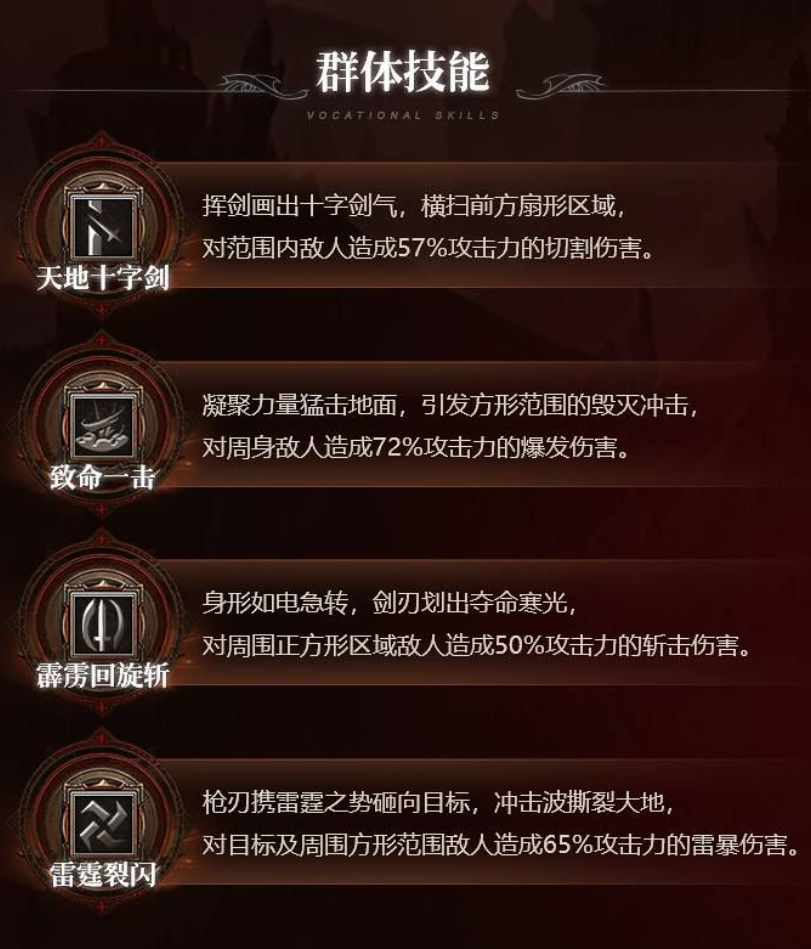 剑士群体技能范围示意
