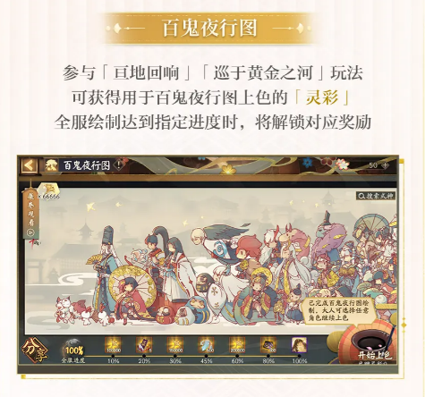 百鬼夜行图上色进度界面
