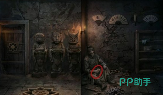 七咒古墓道具收集与线索查找示意