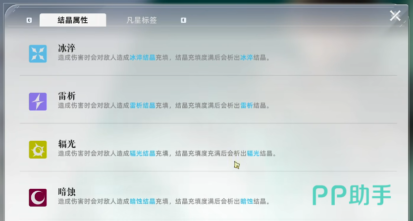 角色属性面板示例图