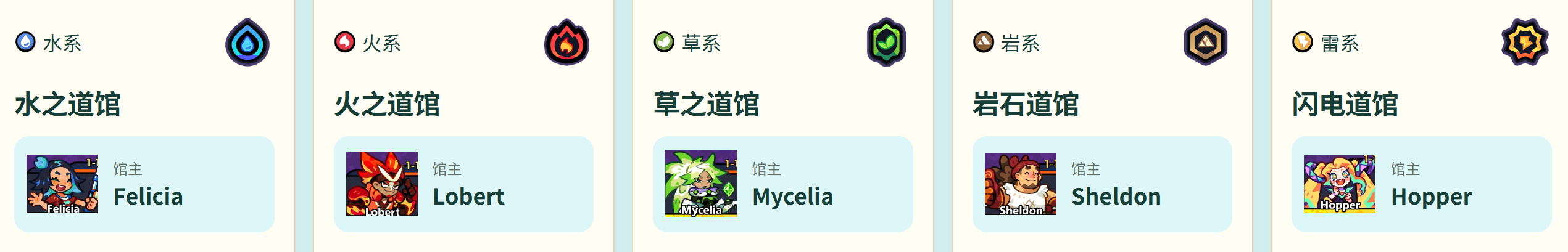 塔塔冒险队道馆试炼属性选择
