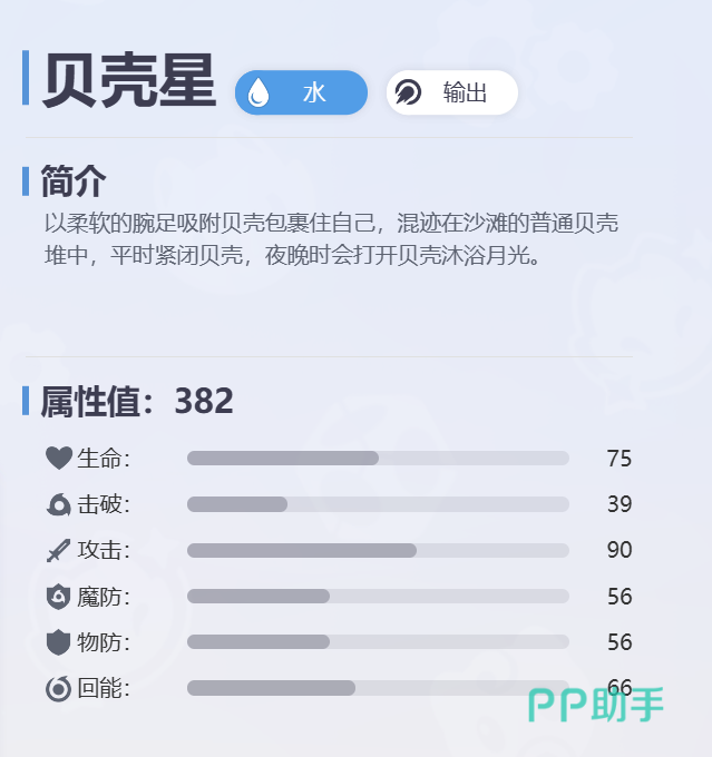 伊莫贝壳星基础属性面板截图