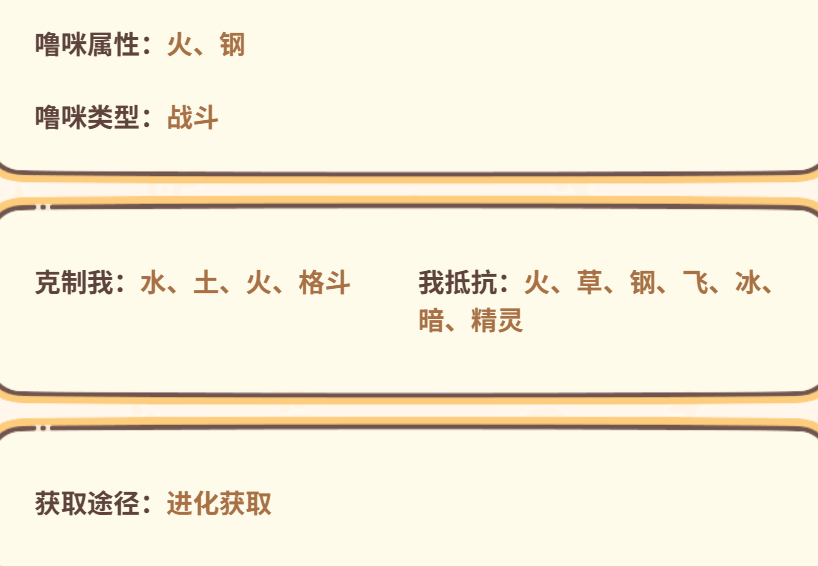 双刃炎猫火钢双属性伤害加成与克制数据面板