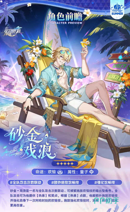 崩坏星穹铁道砂金戏浪角色立绘