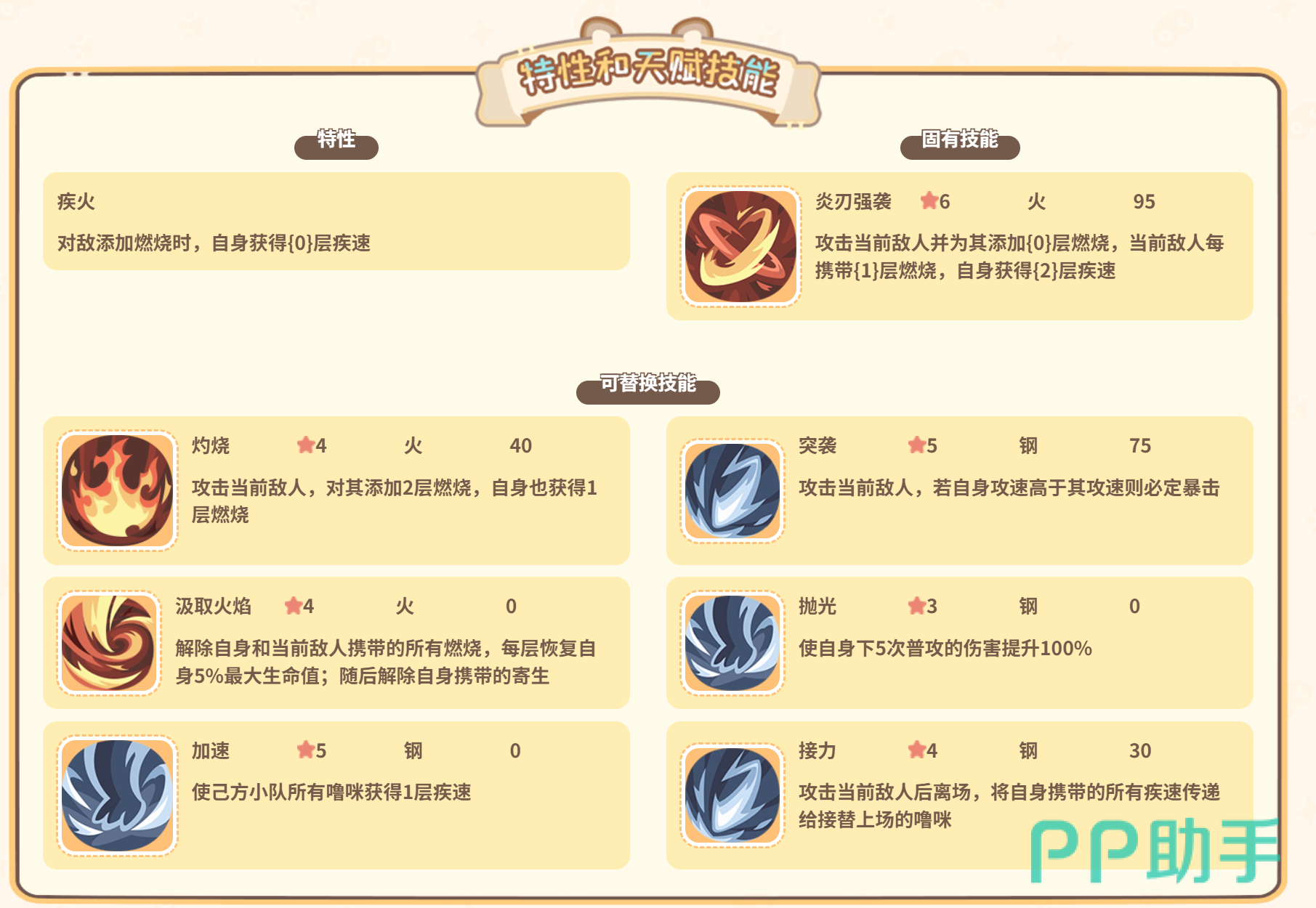 双刃炎猫汲取火焰技能恢复生命值与净化效果对比图