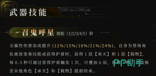 鸣潮千般渡召鬼呼星技能机制说明图