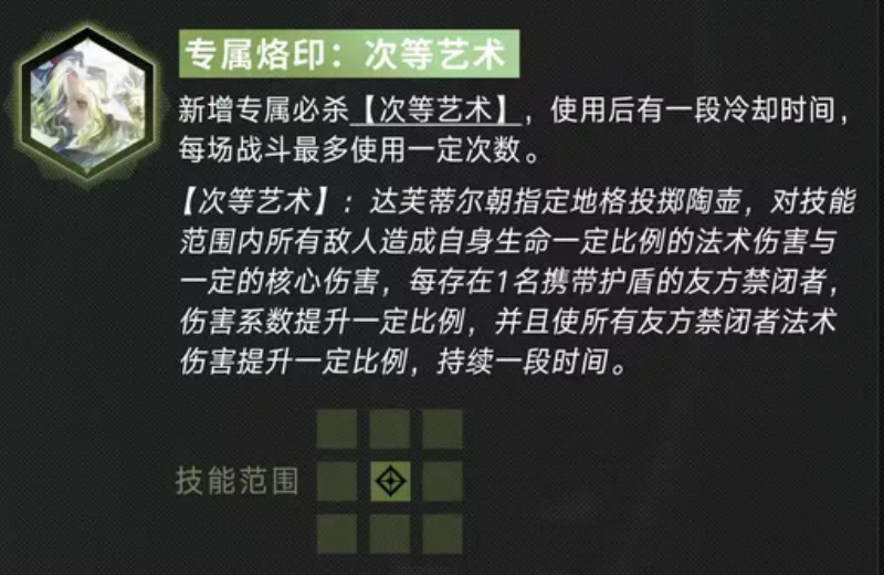 达芙蒂尔专属烙印次等艺术效果