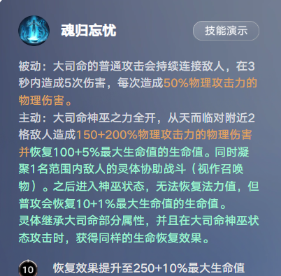 大司命灵体与神巫模式示意图