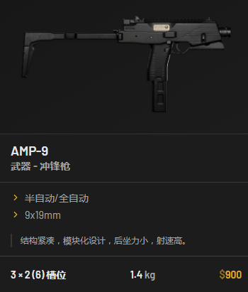 AMP‑9冲锋枪游戏内模型图