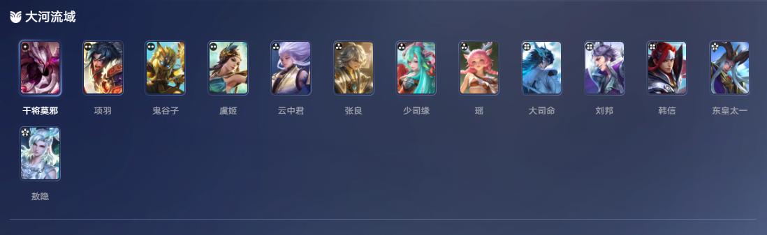 王者万象棋大河流域阵营英雄展示图
