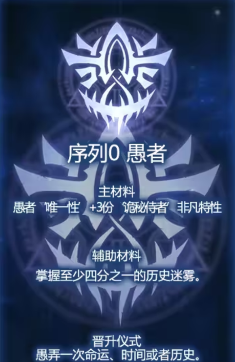 诡秘之主愚者高阶晋升材料获取方式