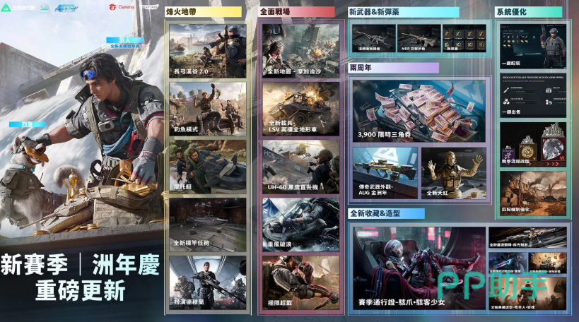 Garena三角洲行动二周年庆典主视觉图