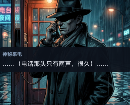 深夜电台电话倾听场景