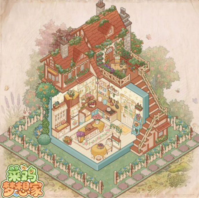 菜鸡梦想家方块墙体与门窗建造示例