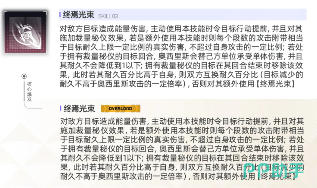 交错战线奥西里斯终焉光束机制说明