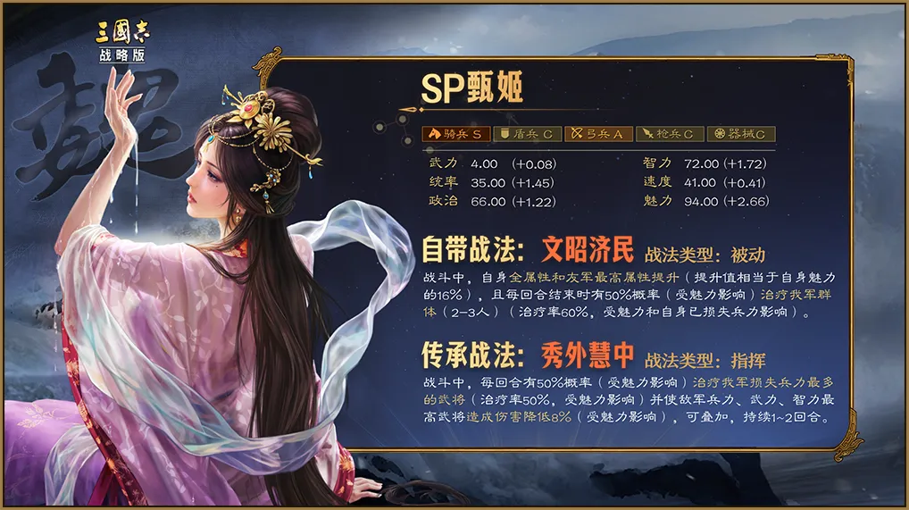 三国志战略版SP甄姬厉害吗：强度解析与战法阵容搭配