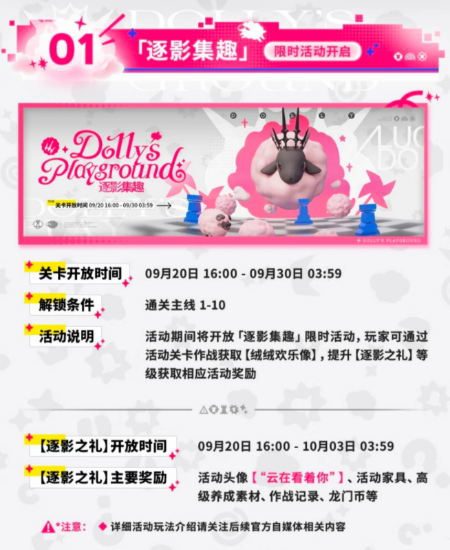 明日方舟逐影之礼奖励界面展示