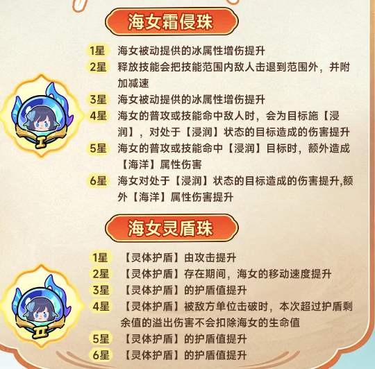 海女霜侵珠天赋效果说明图