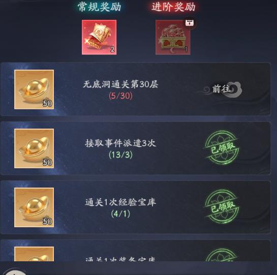 天命行者战令活动与开服资源积累说明图