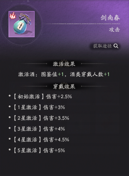 天命行者紫色酒竹叶青属性