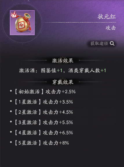 天命行者状元红攻击提升效果