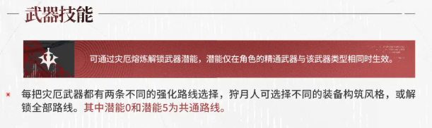 血染织羽灾厄熔炼与双路线潜能说明图