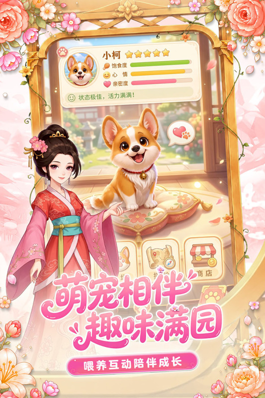 江湖田园花卉培育画面