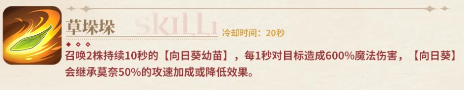 莫奈草墩墩与草垛垛技能说明