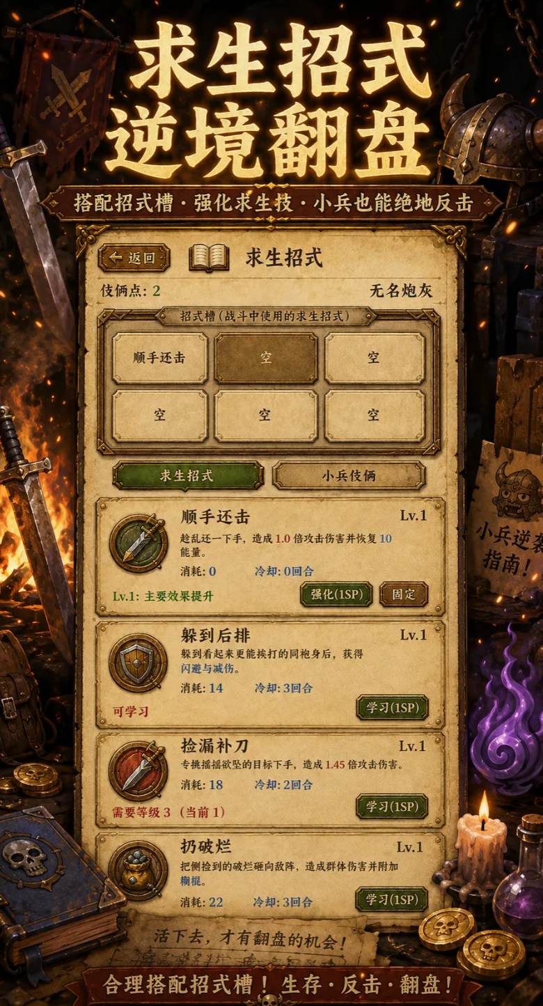 炮灰生存手册随机事件与酒馆招募界面