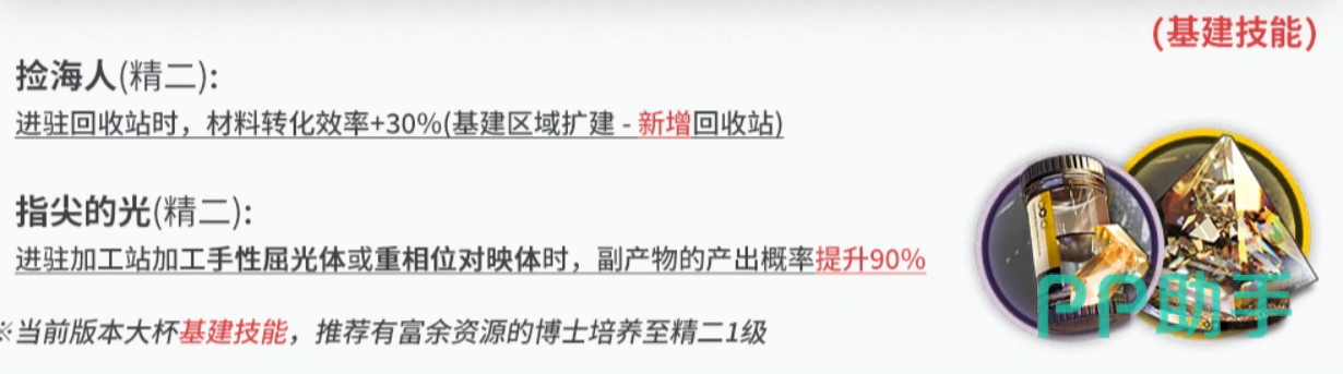 明日方舟旅骨基建技能收益说明图